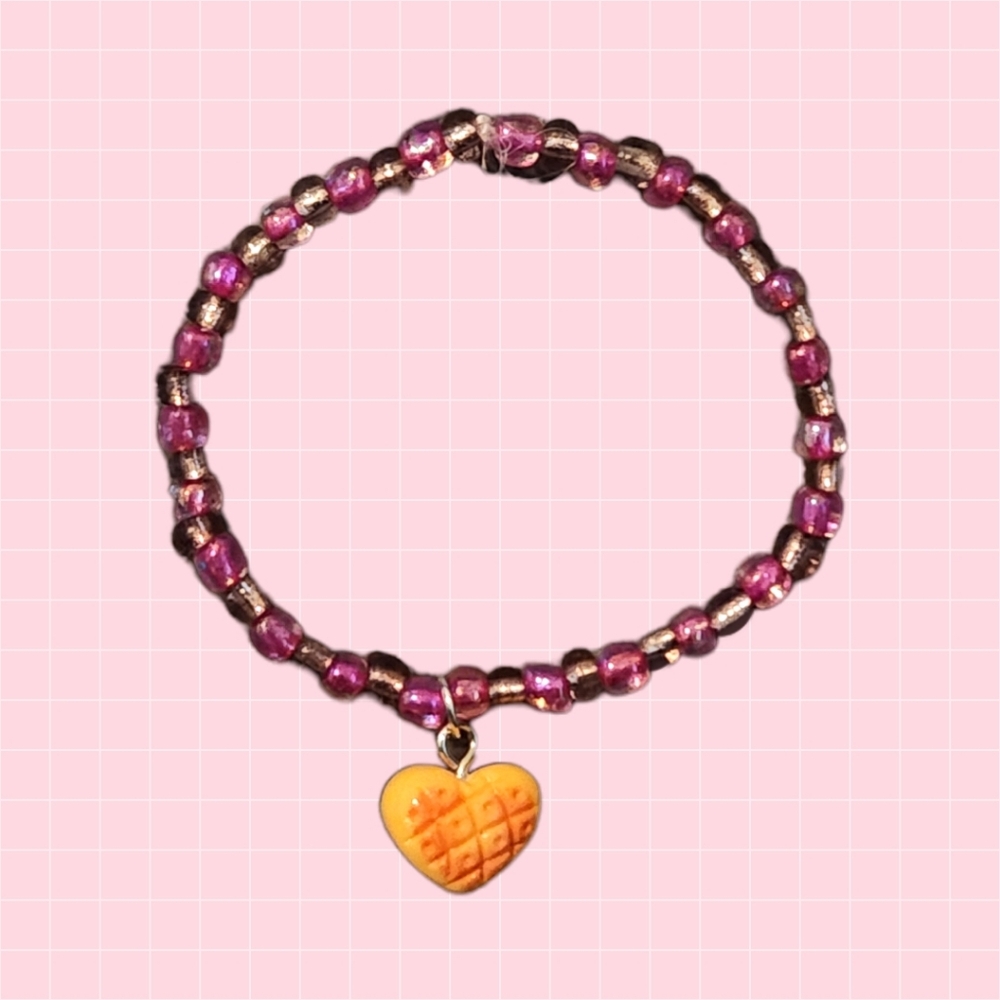 Heart Bread Beaded Bracelet